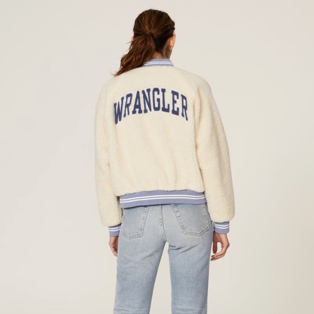 Wrangler faux Sherpa bomber jacket size small